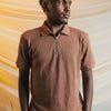Waffle Knit Polo Zip T-Shirt